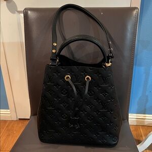 Louis Vuitton black empriente leather Neonoe